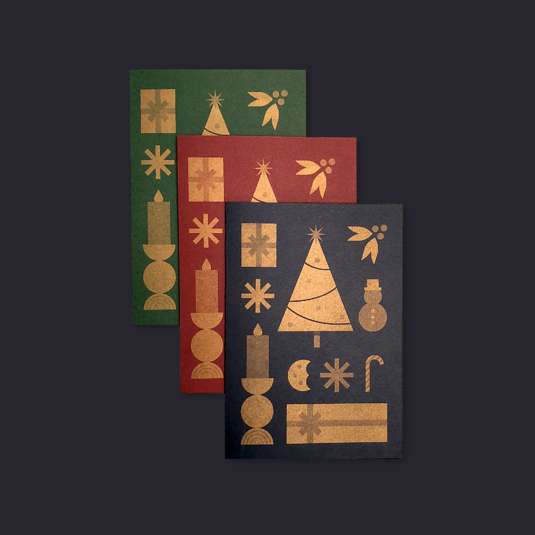 Weihnachtskarte: Golden Christmas