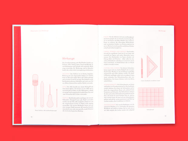 Buch „Bücher Binden.Grundlagen und Techniken Schritt für Schritt" von Anna Frey, Innenansicht Kapitel Werkzeuge und Materialien