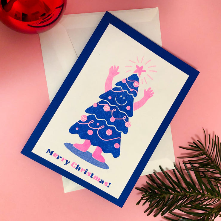 Weihnachtskarte: Happy Christmastree