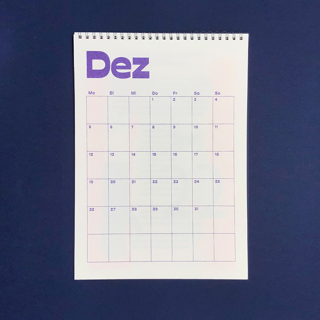 Studio Seis x Friends Riso Kalender 2022