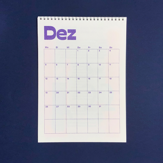 Studio Seis x Friends Riso Kalender 2022